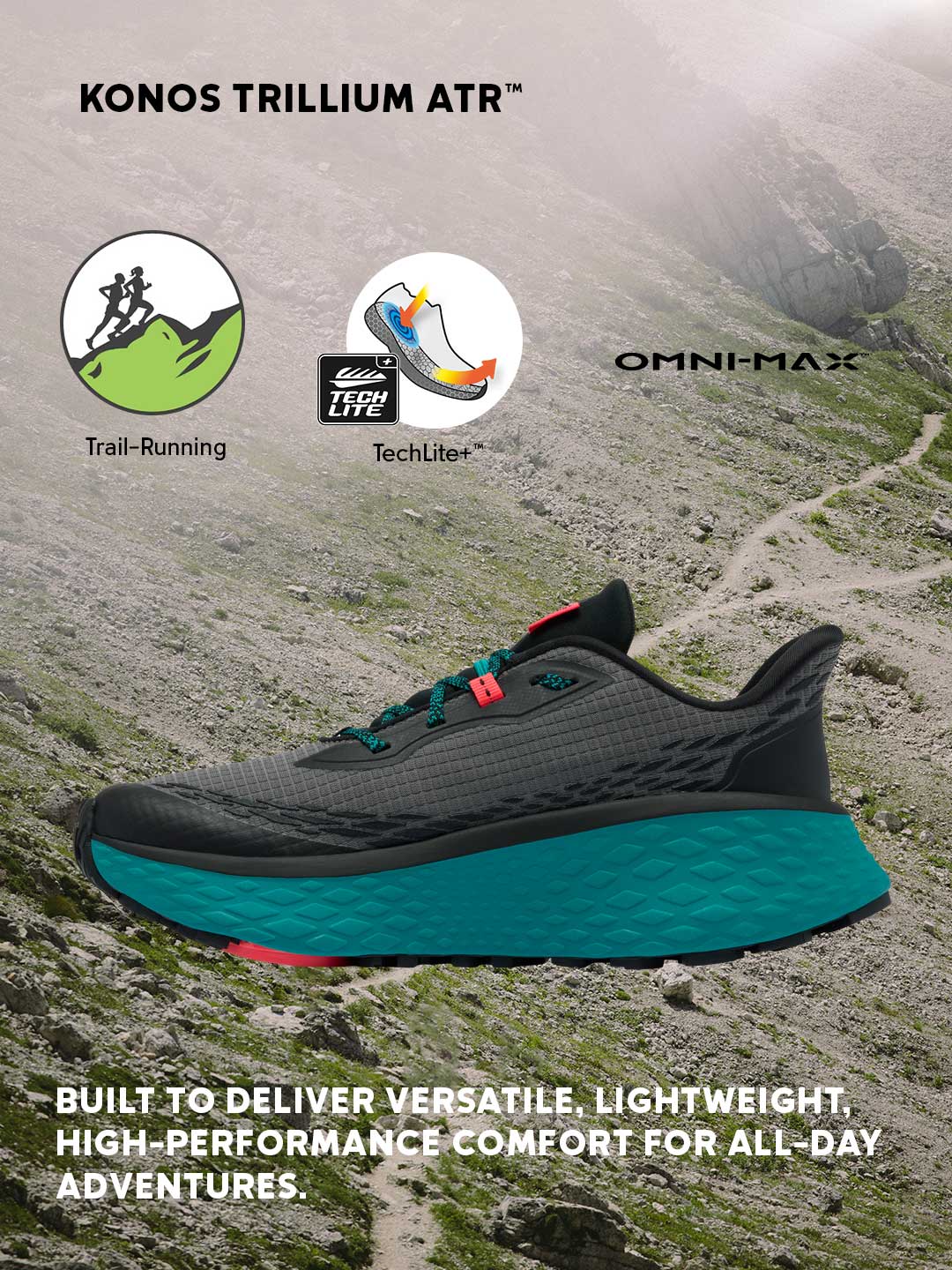COLUMBIA OMNI-MAX KONOS TRILLIUM ATR TRAIL RUNNING SHOES